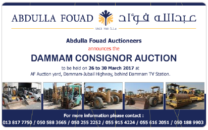 Abdulla Fouad Auctioneers Dammam Consignor Auction